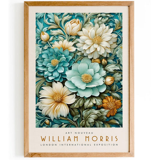 W. Morris Inspired Floral Exhibition Poster - HypeSheriff