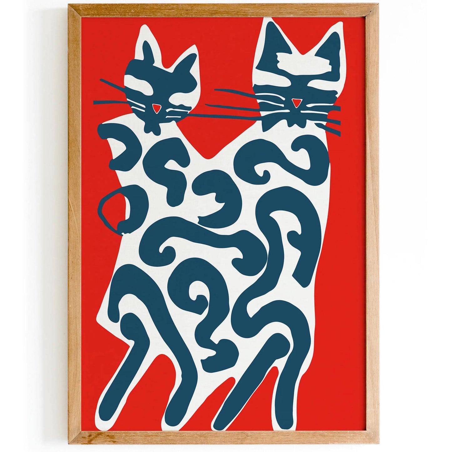 Artistic Cats Painting Giclee Wall Art {romt - HypeSheriff