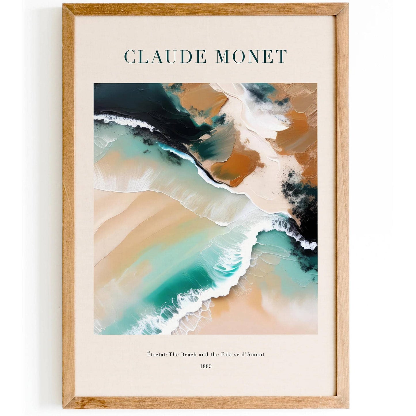 Monet Étretat, The Beach And The Falaise d'Amont Poster - HypeSheriff