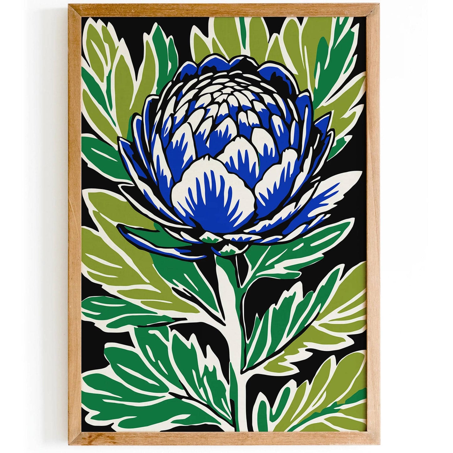 Blue & Green Artichoke Vege Poster - HypeSheriff