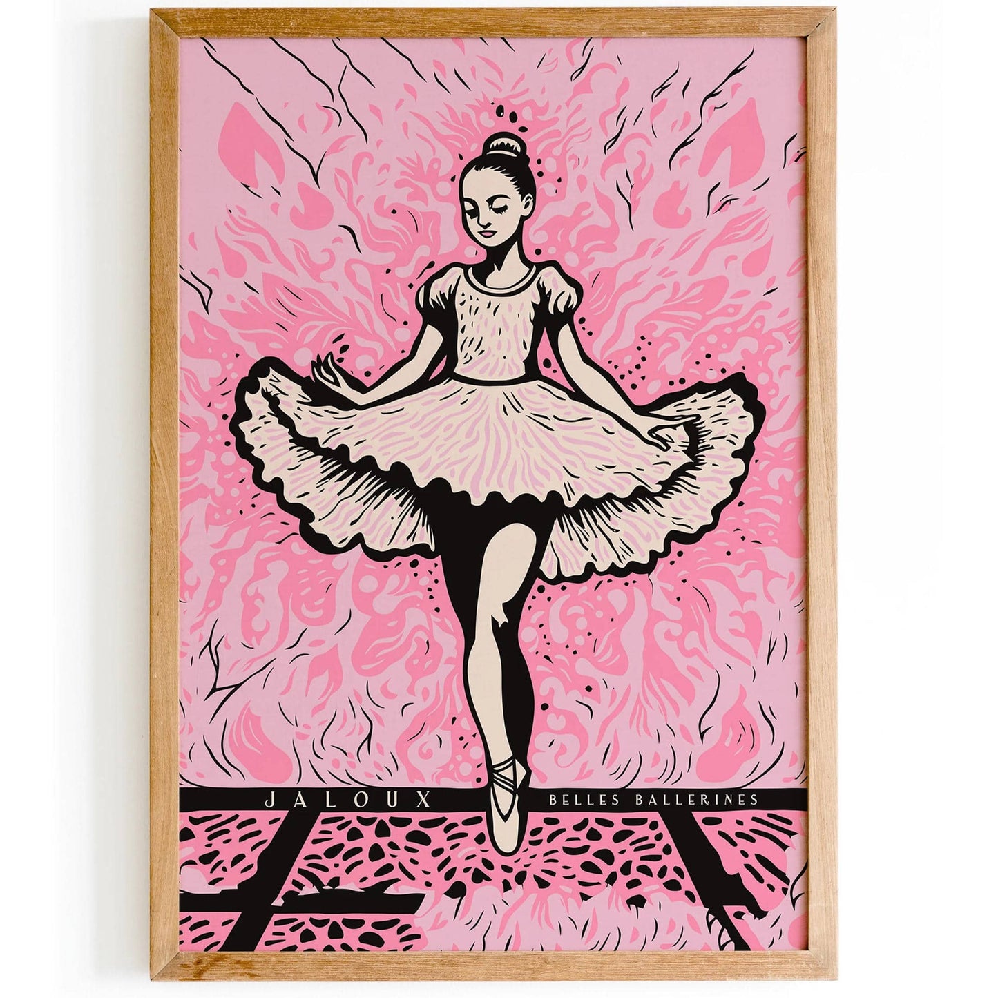 Jaloux French Ballerina Pink Poster - HypeSheriff