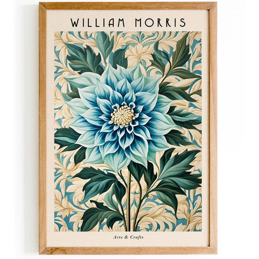 Art Nouveau William Morris Blue Art Print - HypeSheriff