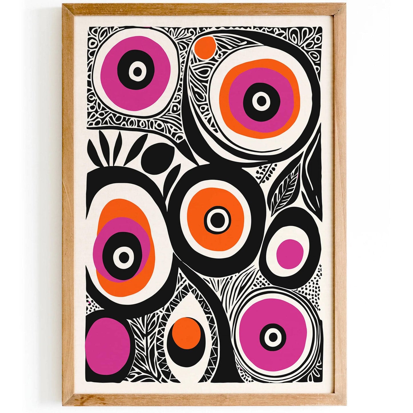 Magenta Abstract Pop Art Poster - HypeSheriff