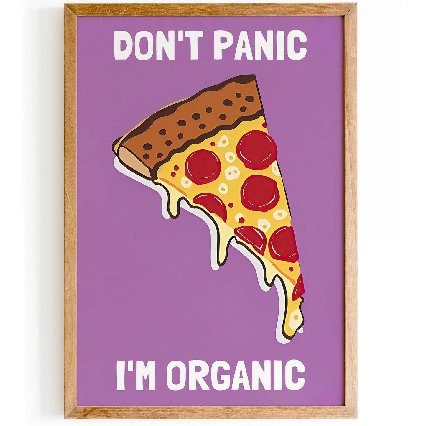 Pizza Slice Purple Pop Art Kitchen Wall Decor - HypeSheriff