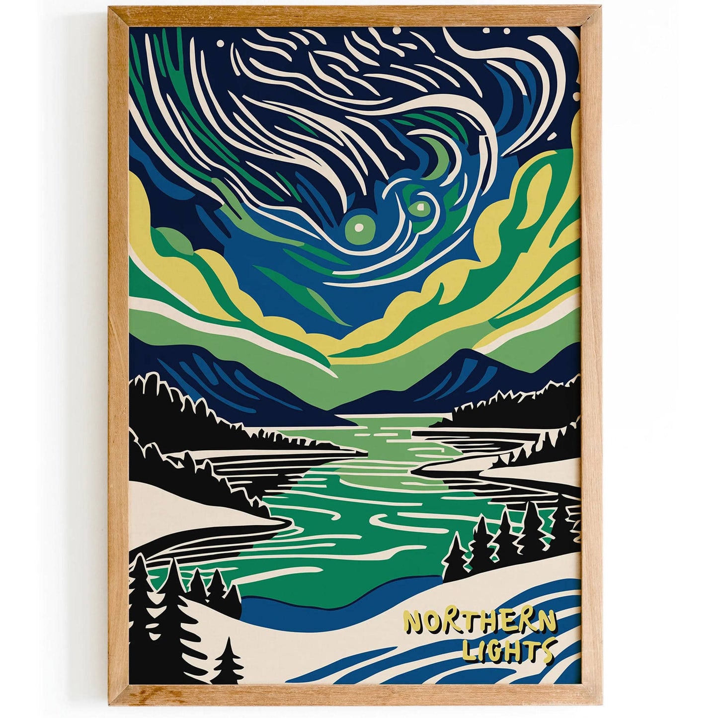 Northern Light Scenery Kids Room Decor Poster - HypeSheriff