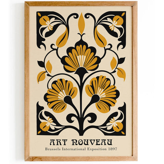 Floral Art Nouveau Art Print - HypeSheriff