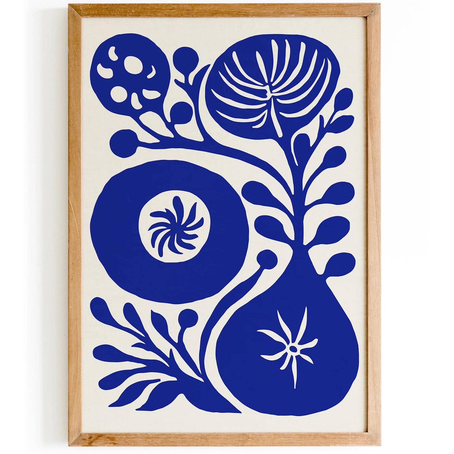 Blue Organic Abstract Shapes Poster