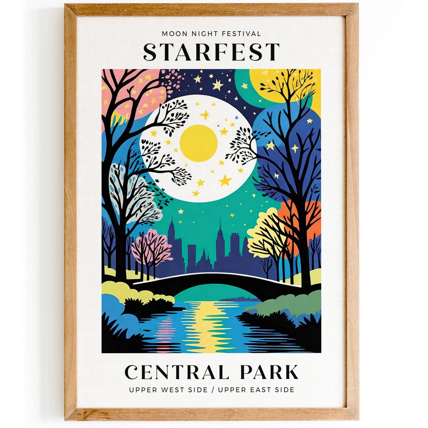 Vibrant NYC Starnight Festival Art Print - HypeSheriff