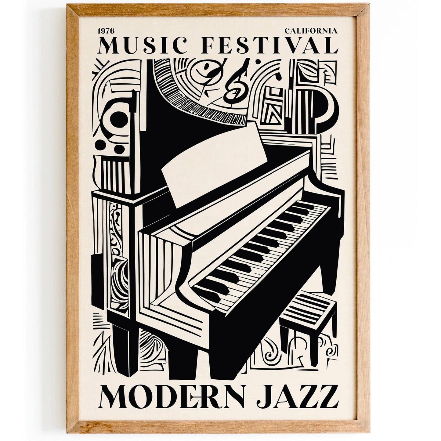 California Modern Jazz Music Poster
