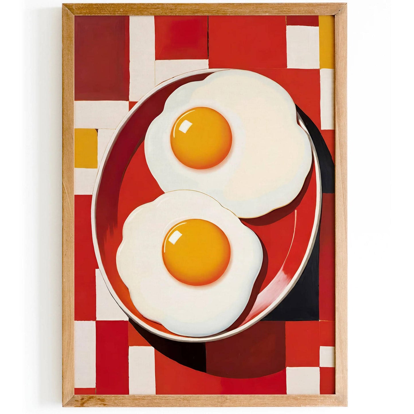 Breakfast Fried Eggs Red Poster - HypeSheriff