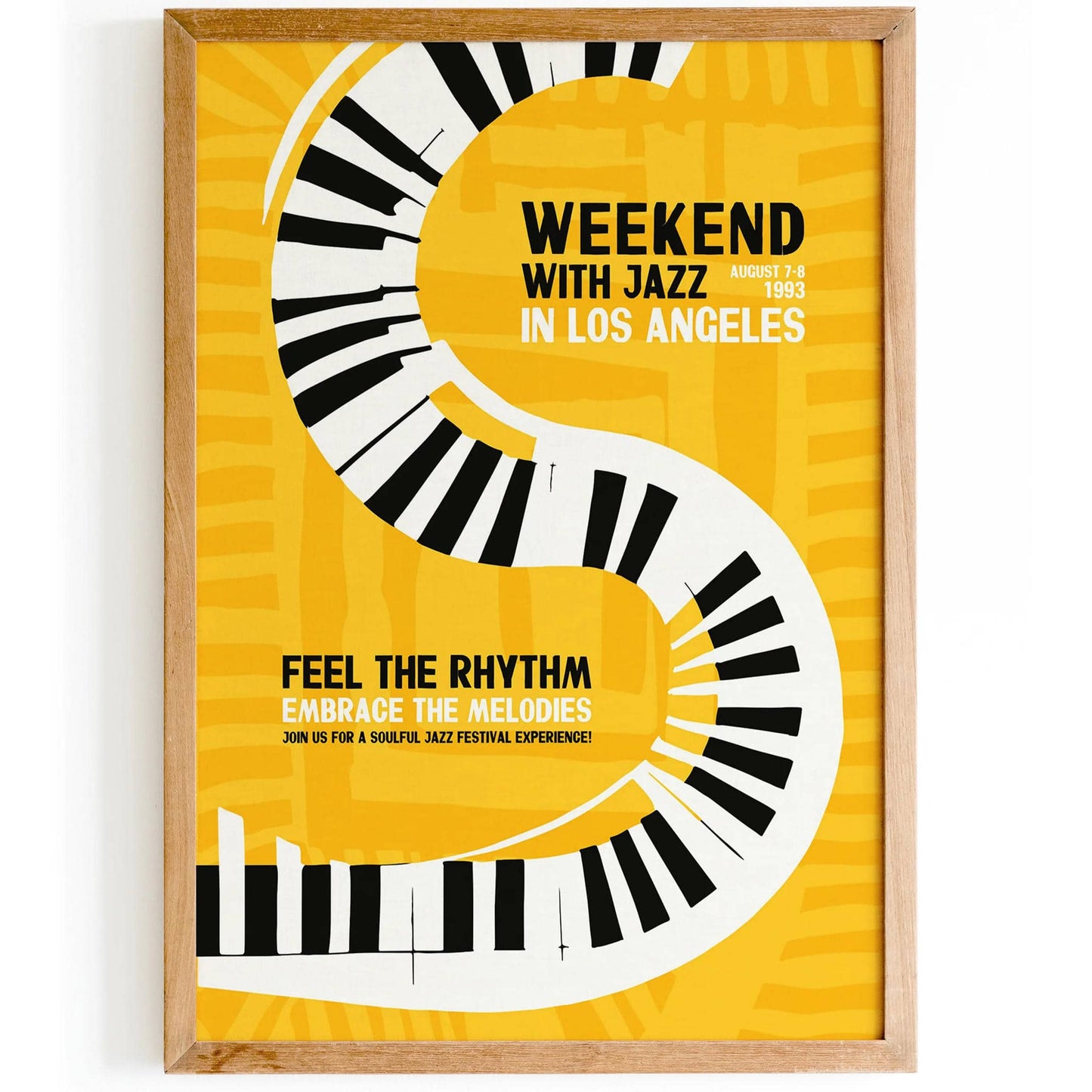 Weekend with Jazz in LA Yellow Art Print - HypeSheriff