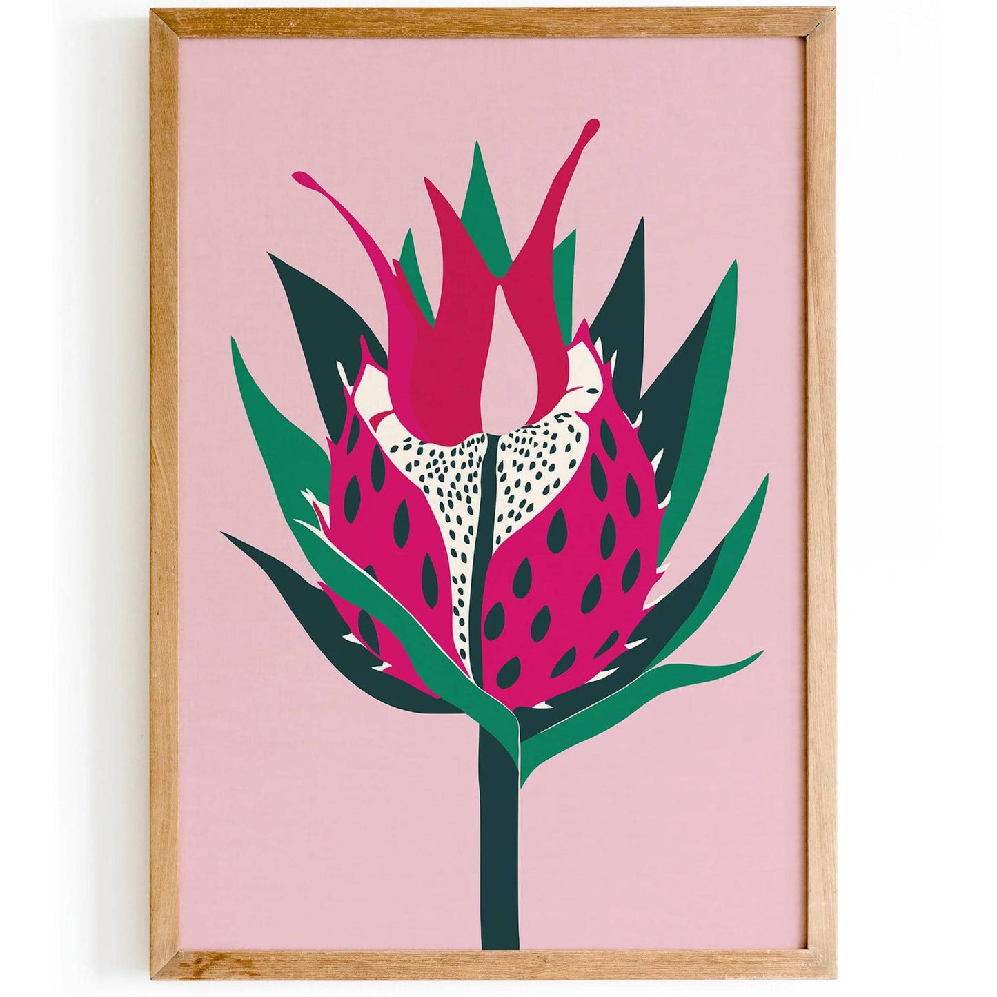Dragon Fruit Pink Modern Kitchen Art - HypeSheriff