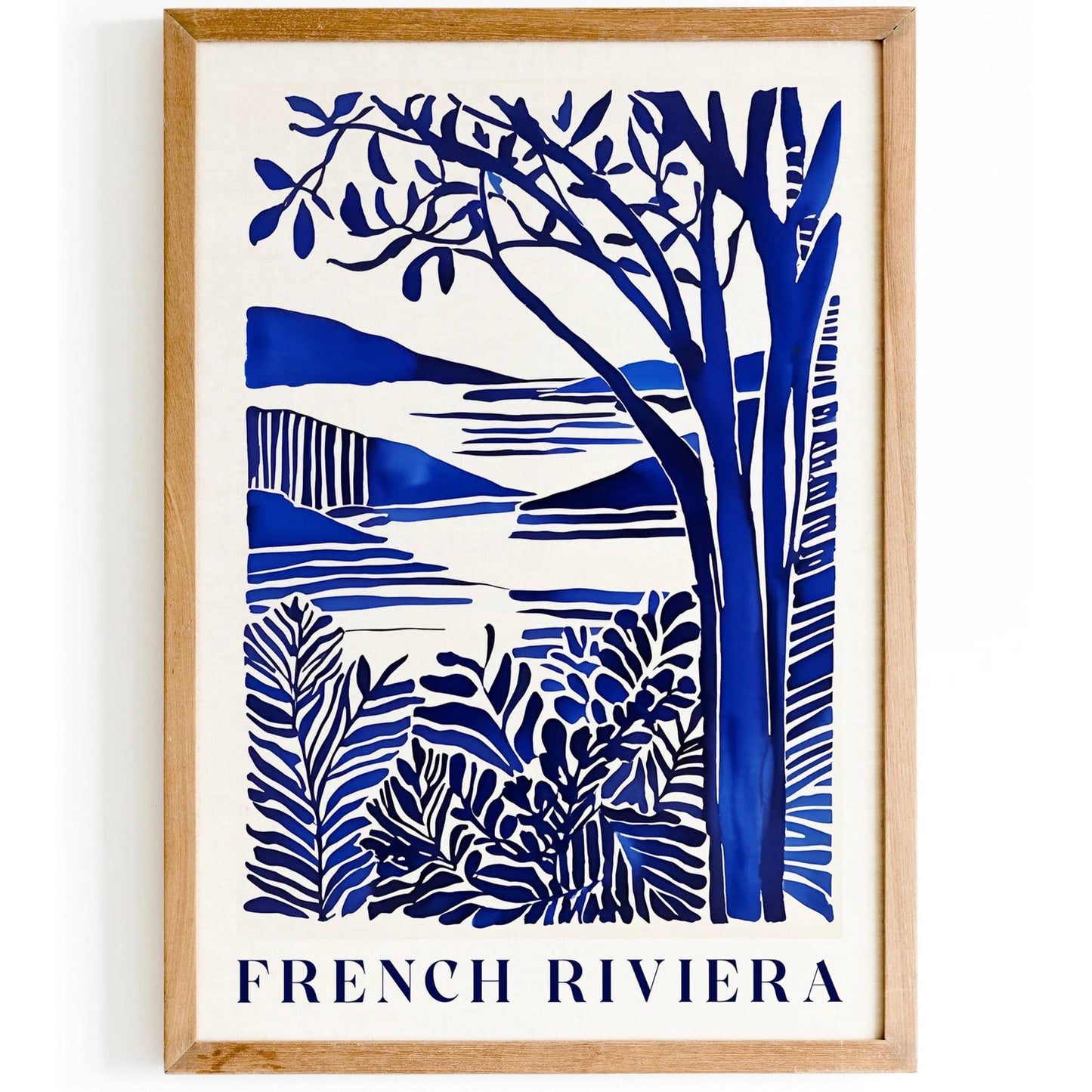 Riviera Reverie: Blue Travel Art - HypeSheriff