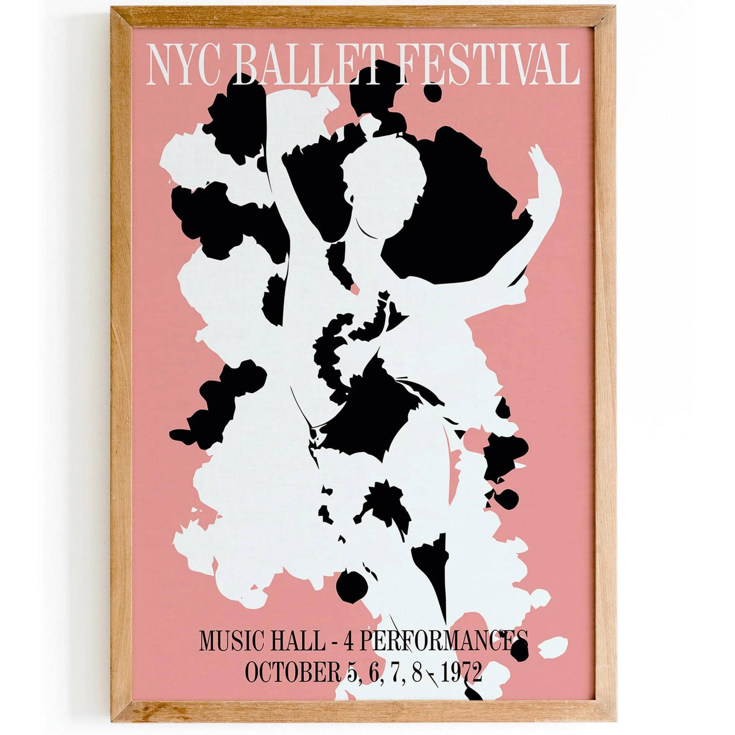 1972 NYC Ballet Retro Ink Poster - HypeSheriff