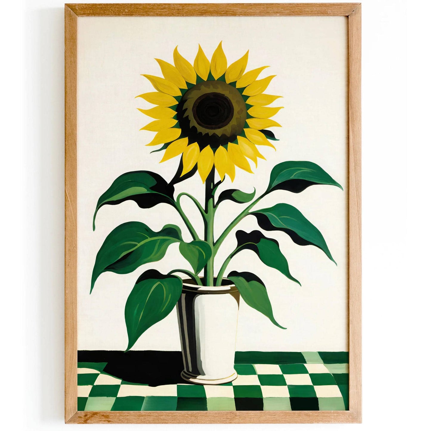 Sunny Sunflower Botanical Art Poster