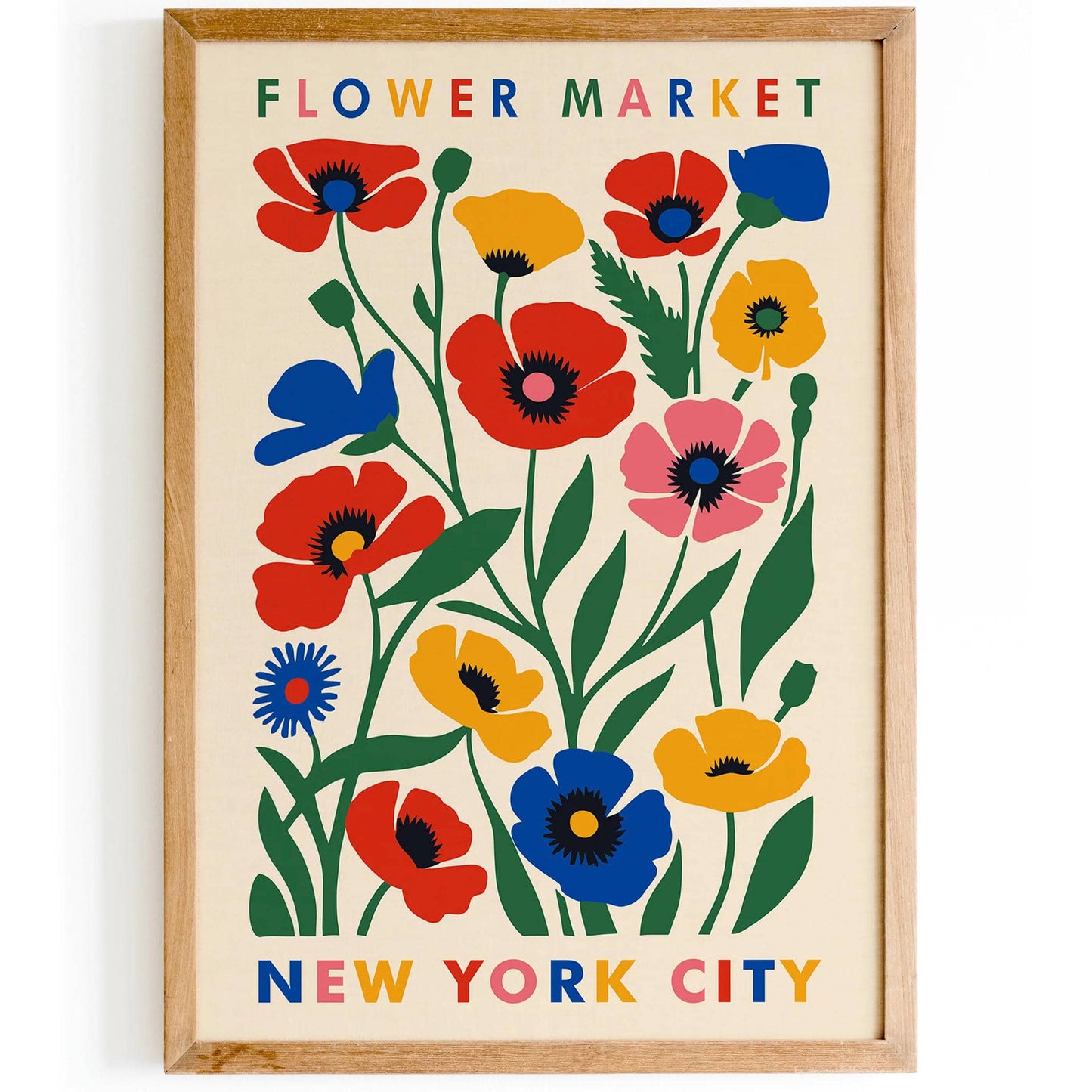Flower Market New York City Poster 2025