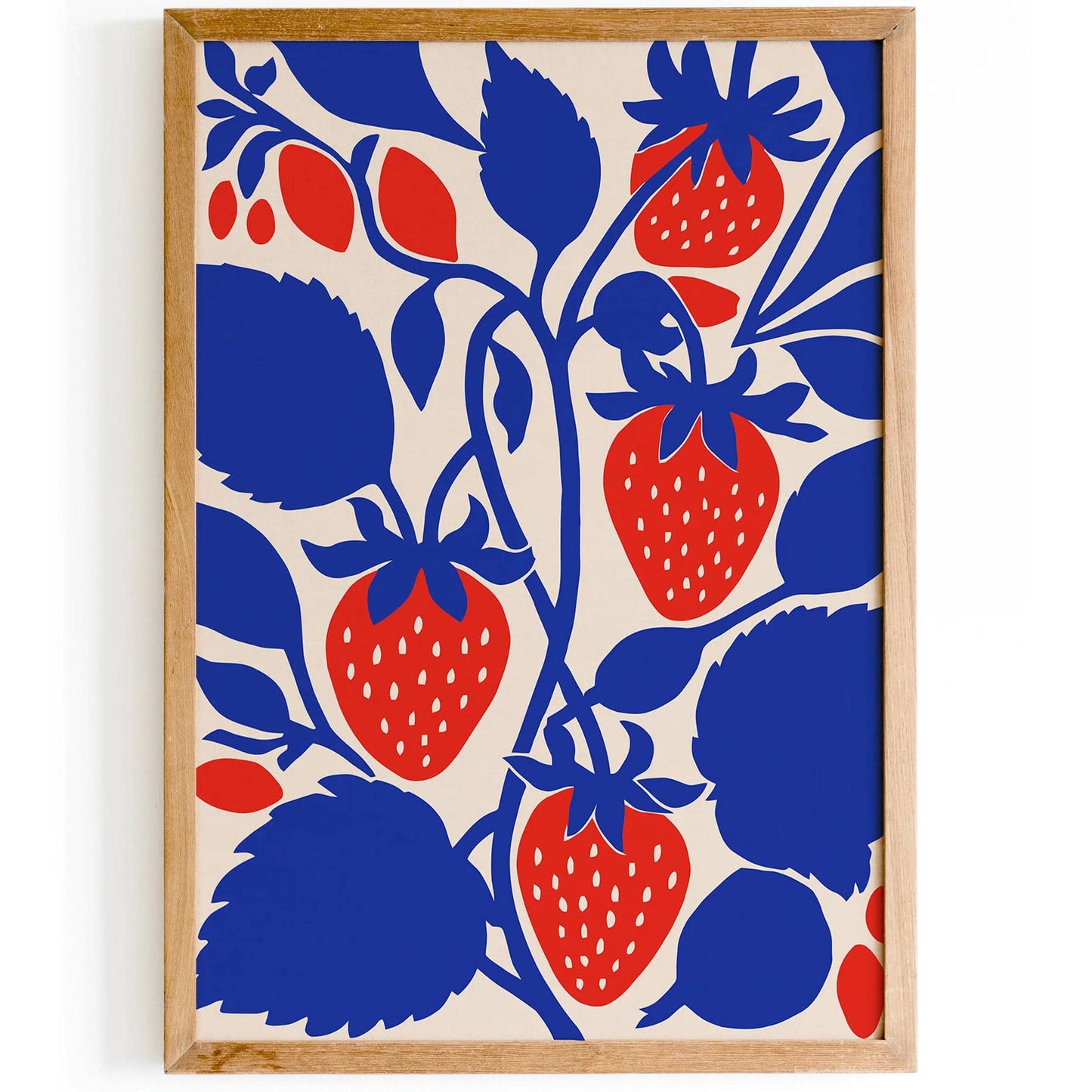 Blue Strawberry Wall Art - HypeSheriff