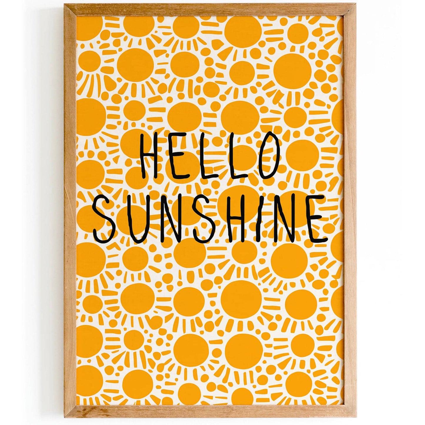 Hello Sunshine Yellow Sunny Art Print - HypeSheriff
