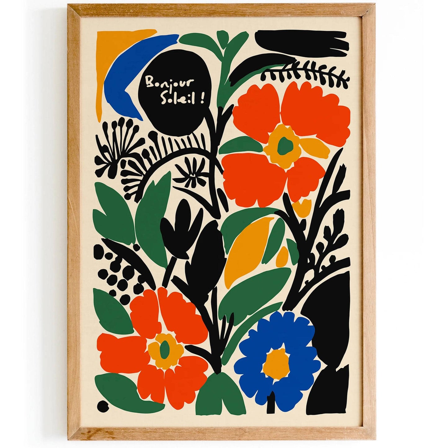 Bonjour Soleil! Floral Retro Poster 2025