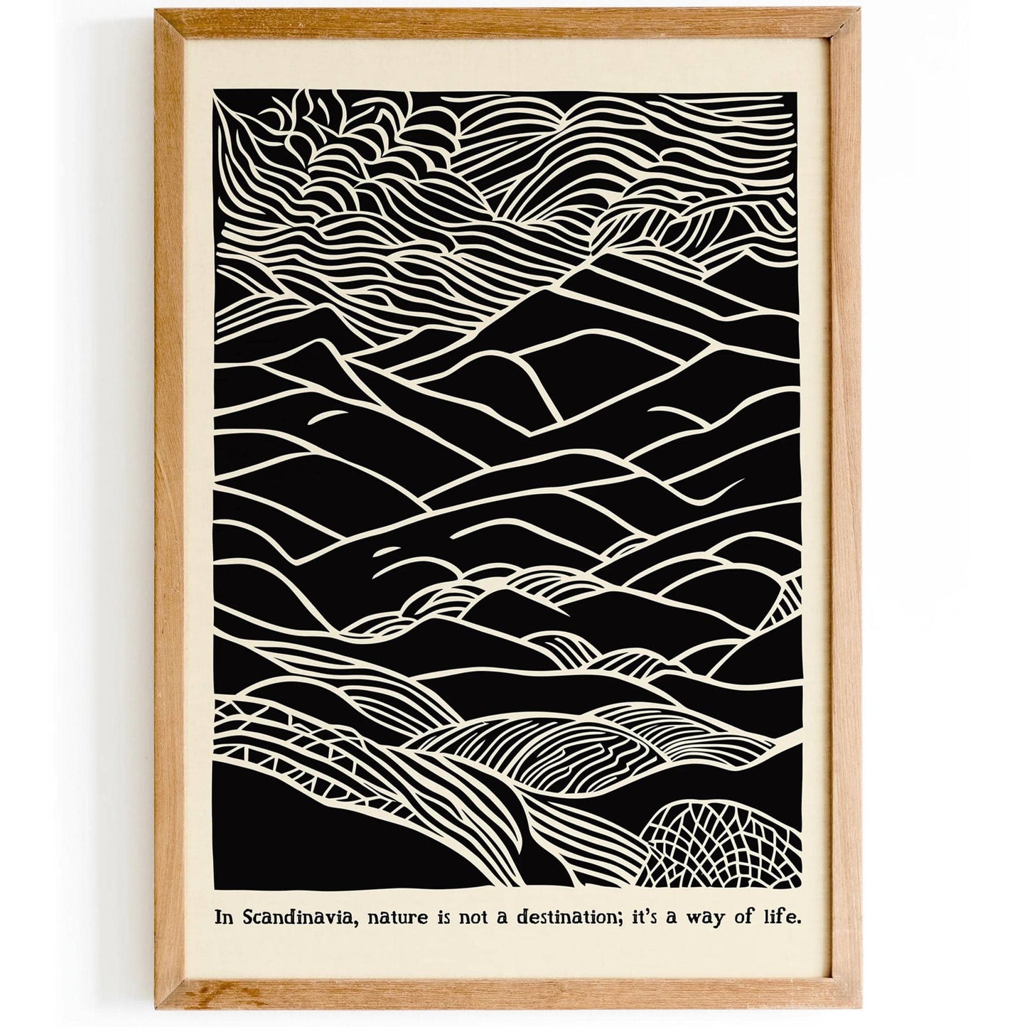 Scandinavian Quote Black and White Nature Art Print - HypeSheriff