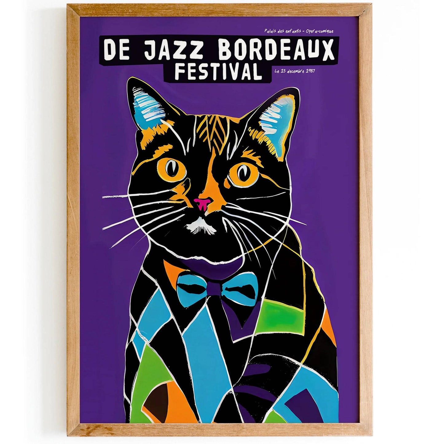 1987 De Jazz Bordeaux French Festival Poster - HypeSheriff