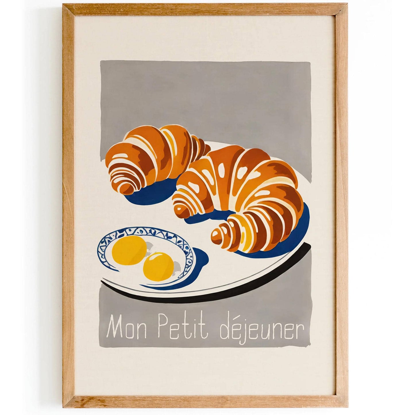 French Breakfast Croissant Poster