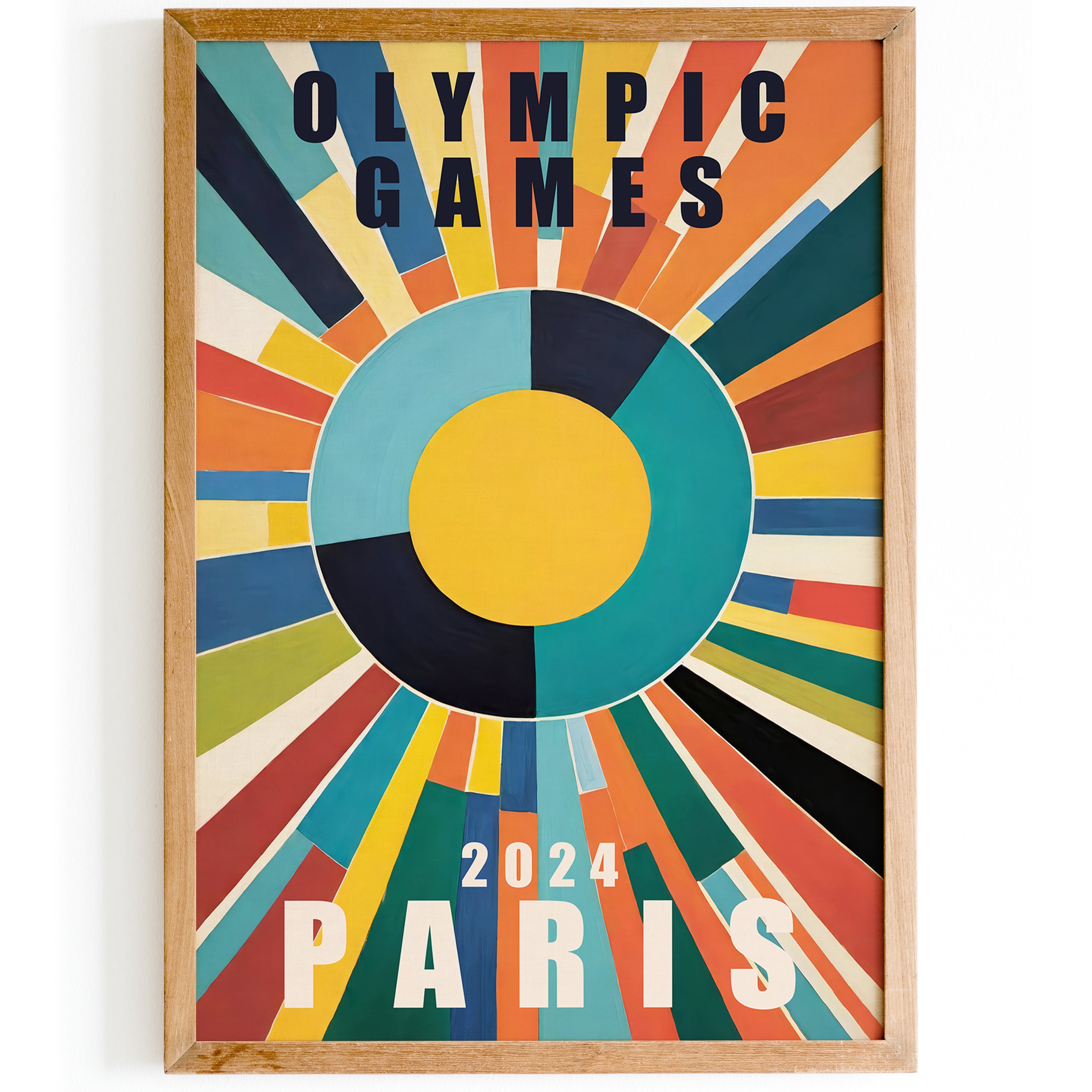 Olympic Games 2024 Paris Colorful Poster HypeSheriff