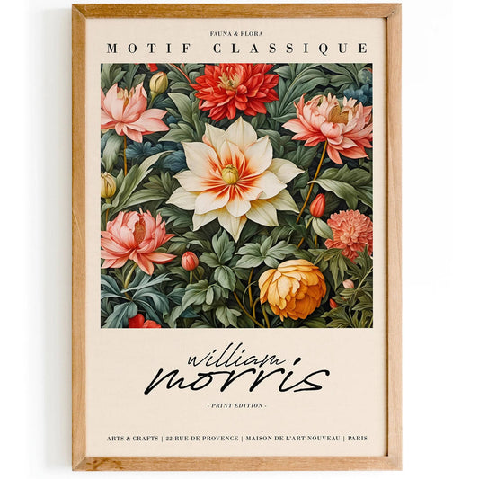 Art Nouveau W. Morris Flowers Wall Art - HypeSheriff