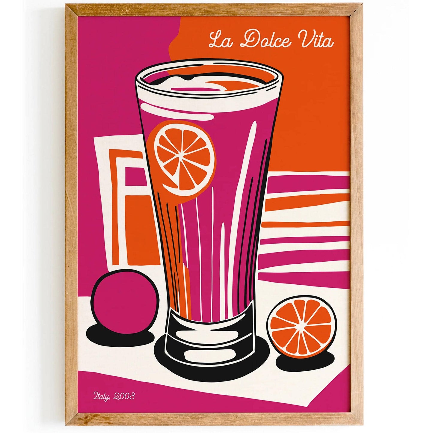 Colorful Groovy Italian La Dolce Vita Art Print - HypeSheriff
