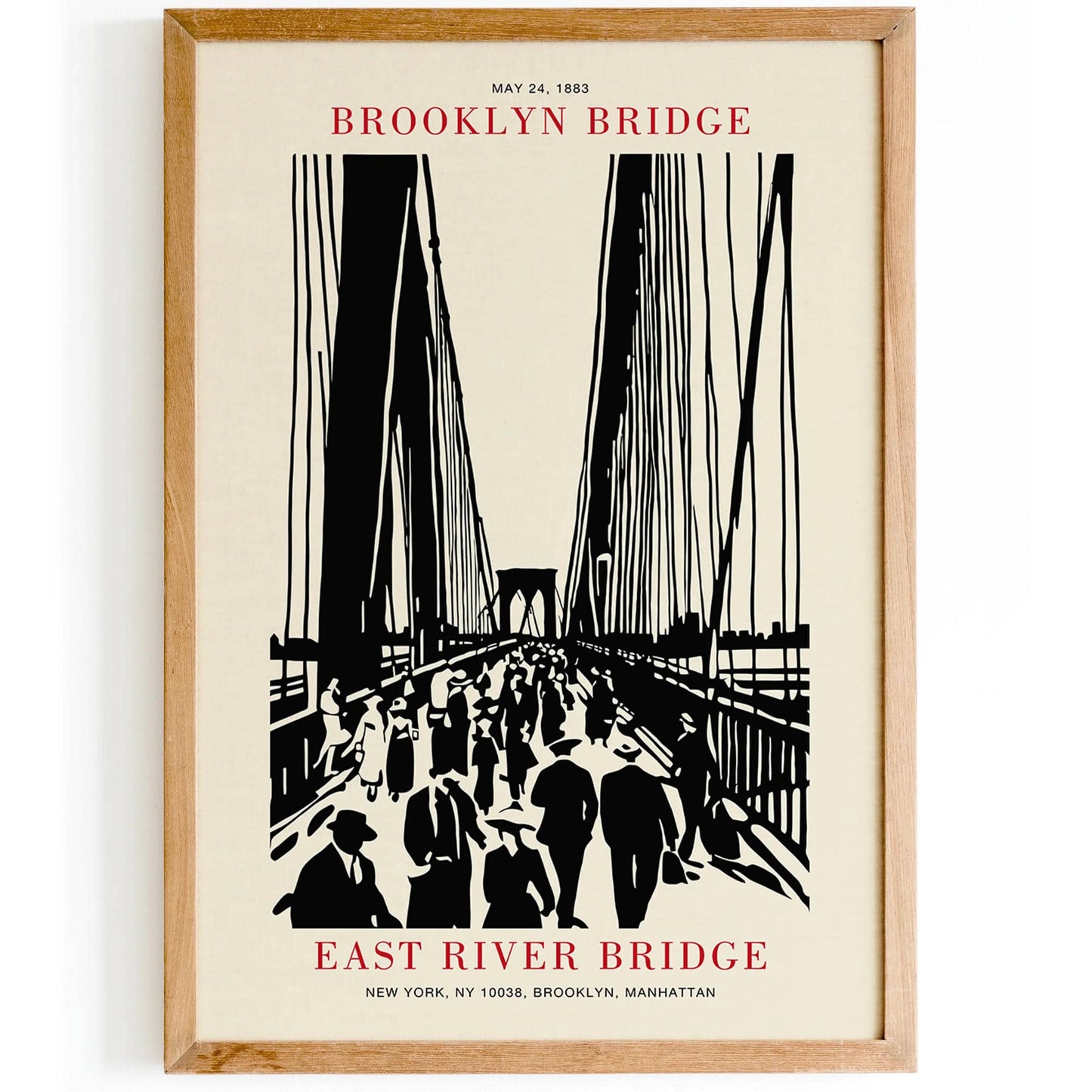 Brooklyn Bridge Painting Poster - HypeSheriff