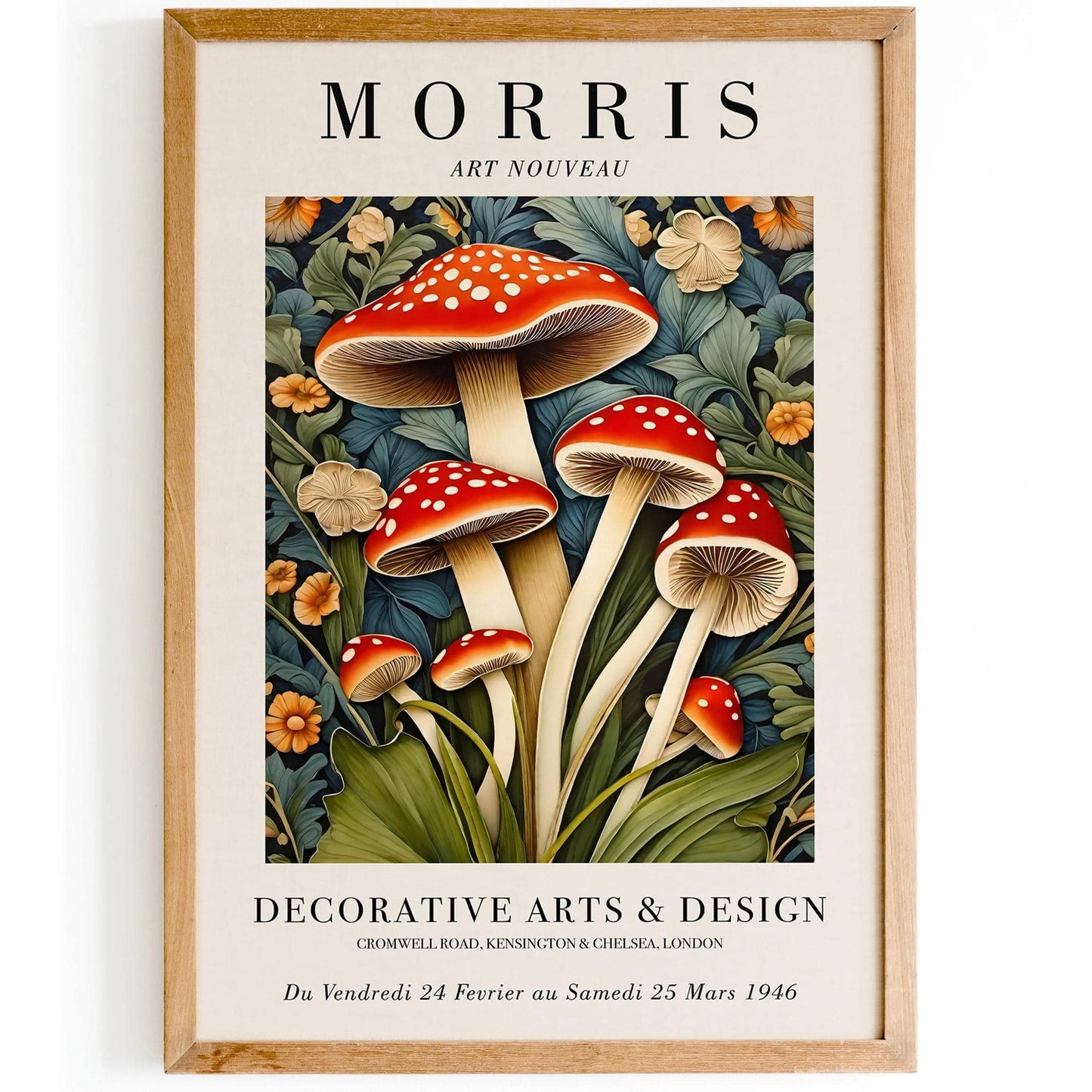 Vintage Botanical Charm in Morris Style Poster - HypeSheriff