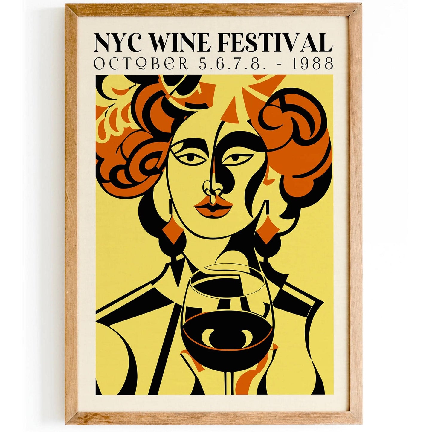 NYC Wine Festival 1988 Retro Poster - HypeSheriff