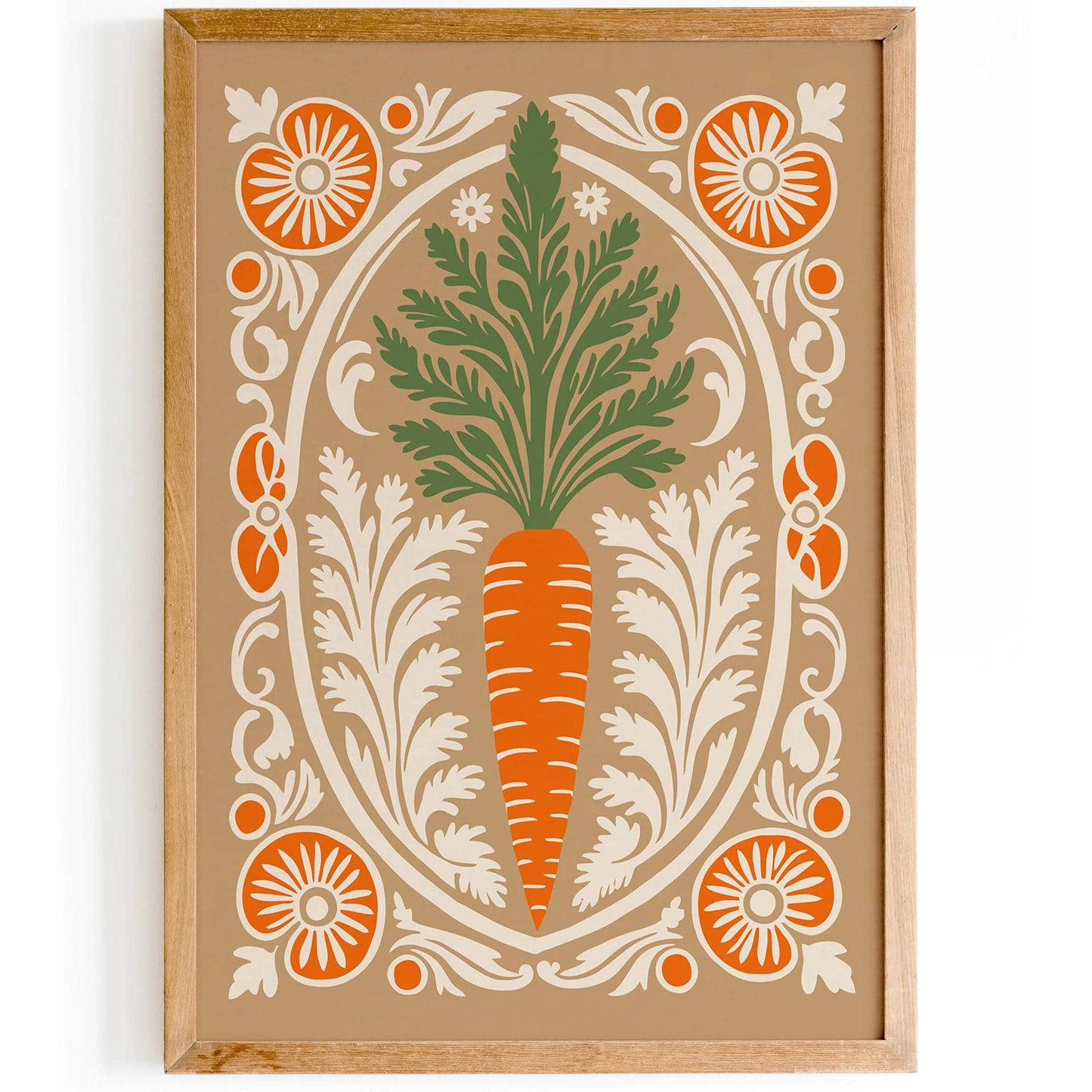 Elegant Carrot Print for Kitchen Decor