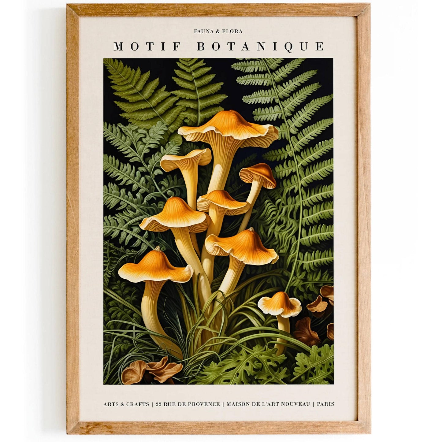 William Morris Forest Mushrooms Wall Art - HypeSheriff