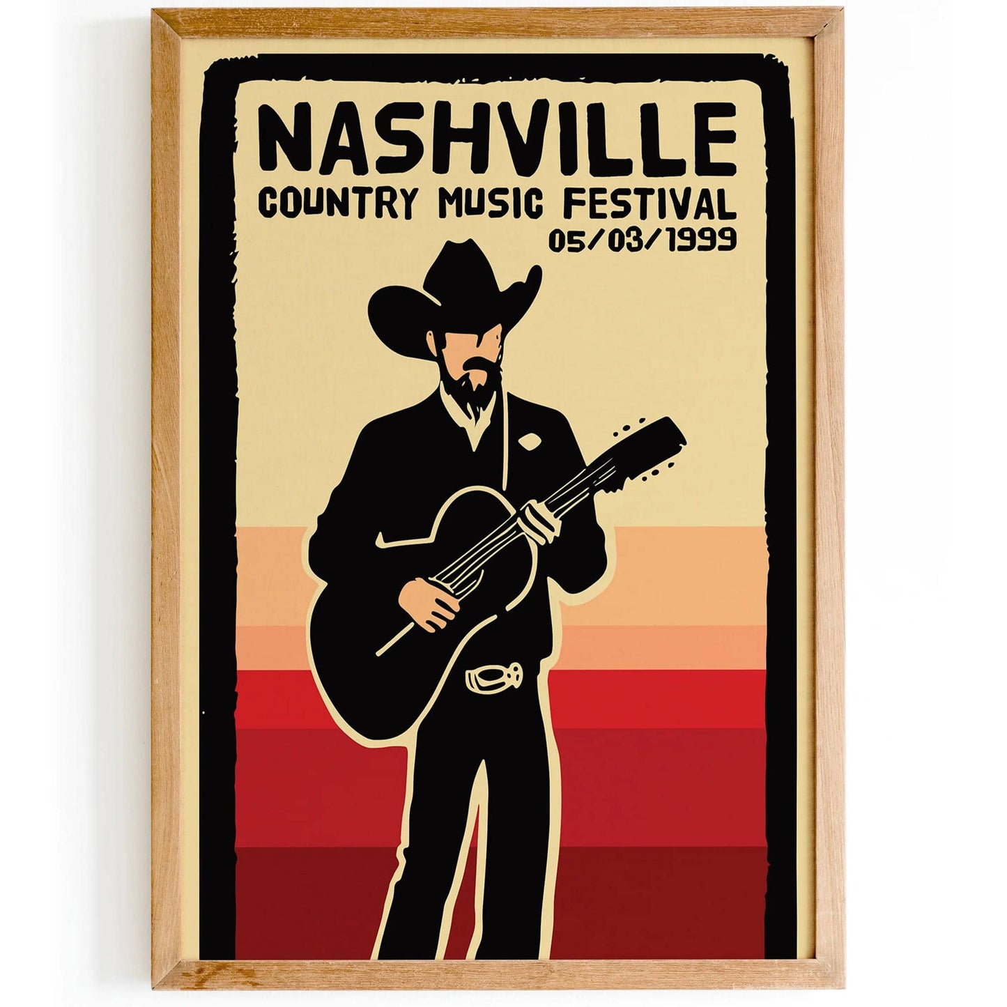 Nashville Country Music Festival Retro Poster - HypeSheriff