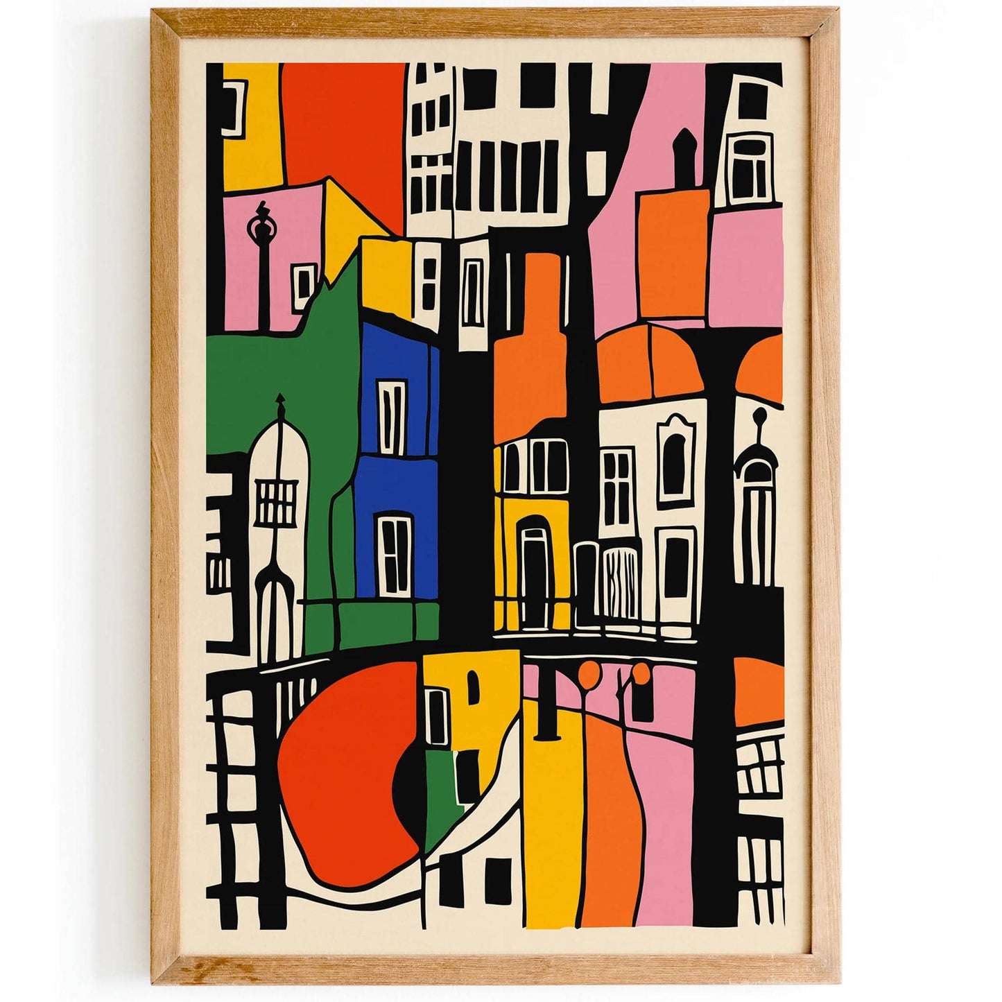 Mid Century Amsterdam Architecture Art Print