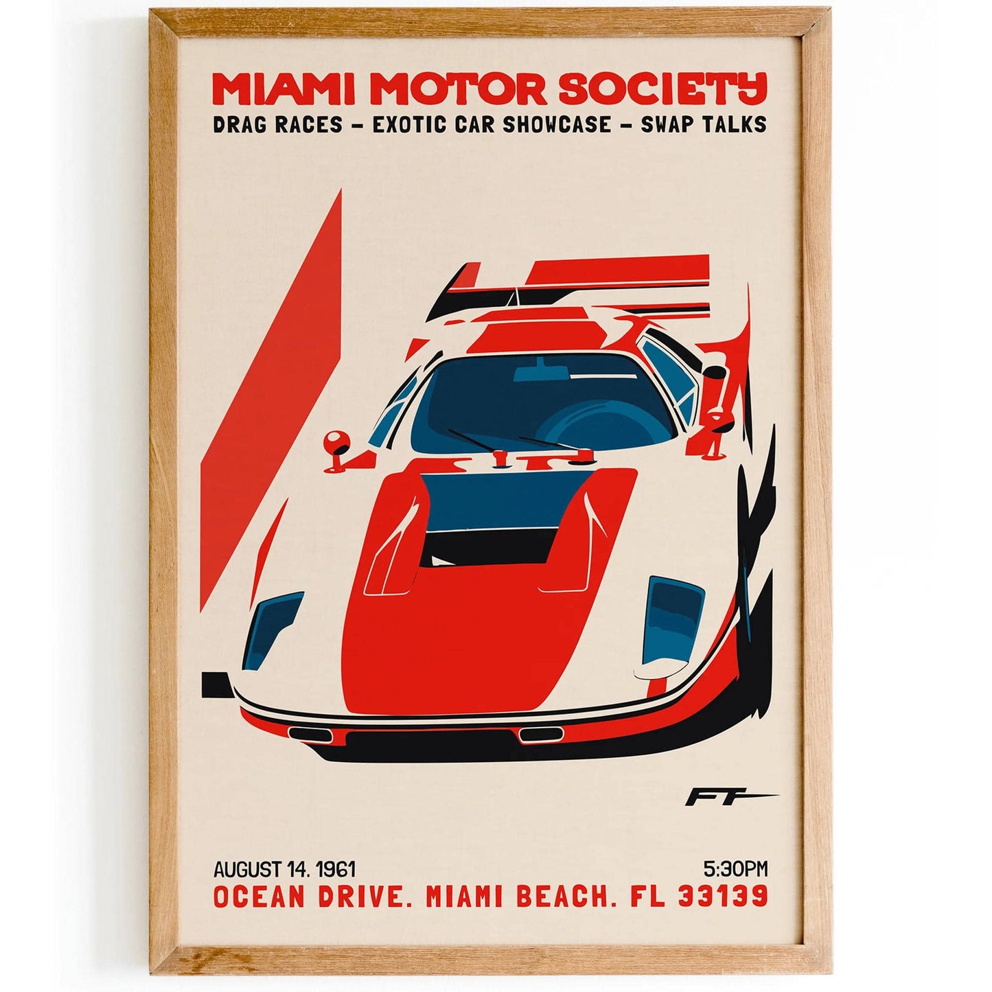 Miami Motor Art Print - HypeSheriff