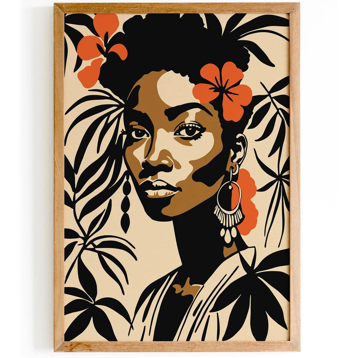 Woman Wall Art Print - Boho Afrocentric Home Decor