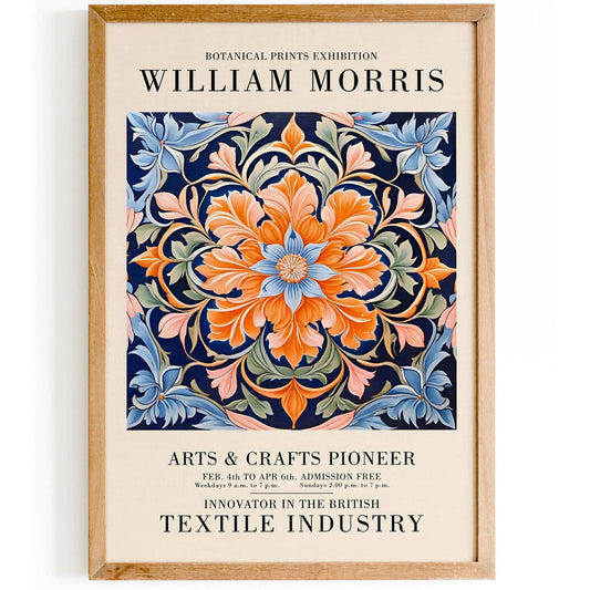 Blue Art Nouveau Floral Wall Art - HypeSheriff