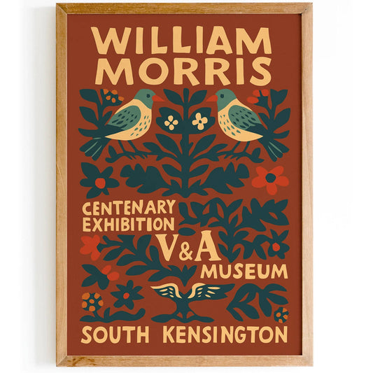 William Morris Floral Birds Print