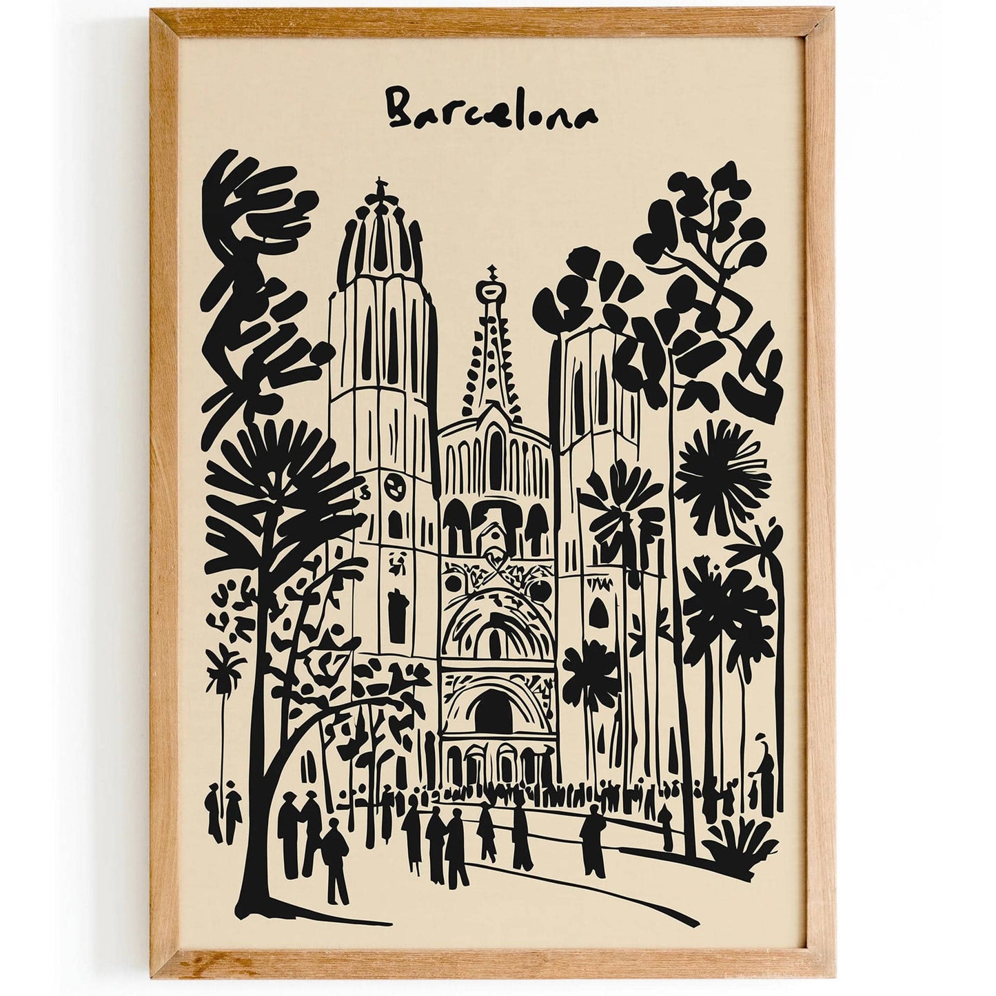 Barcelona Architecture Sketch Art Print - HypeSheriff