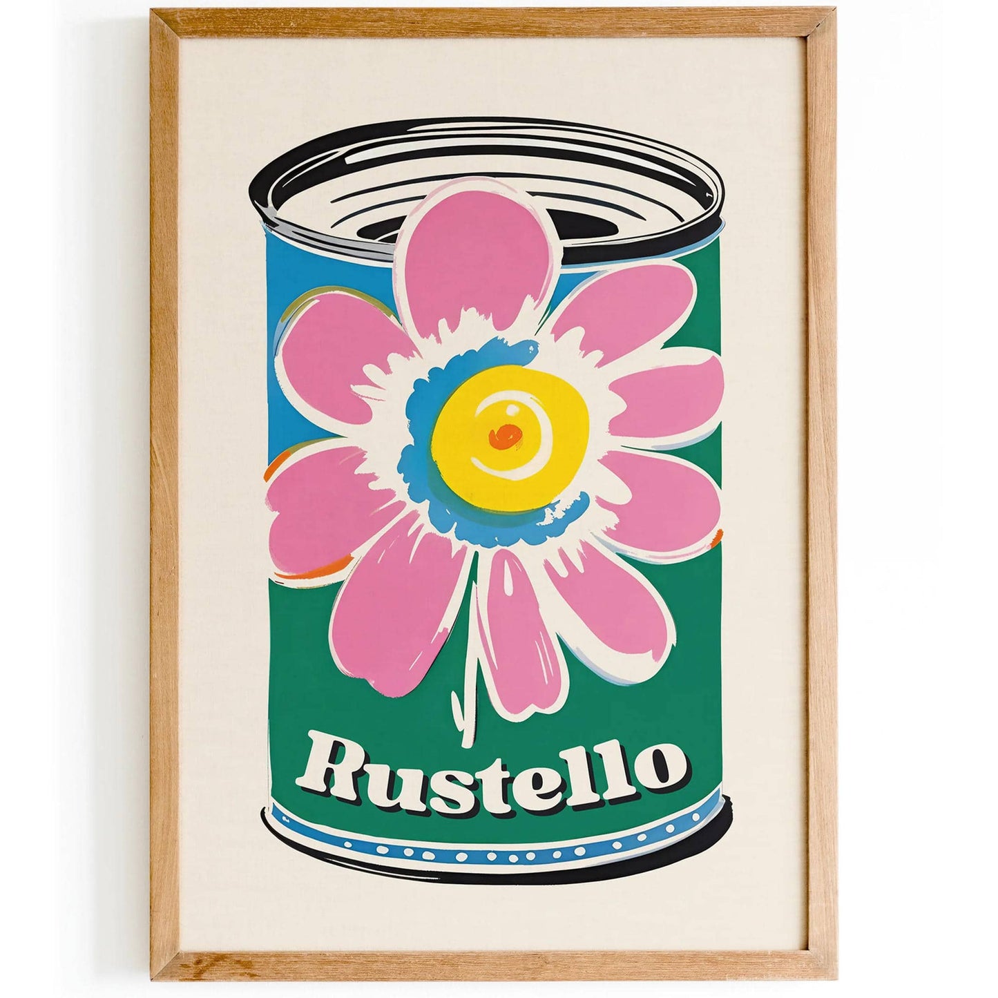 Rustello Pop-Art Floral Can Poster - HypeSheriff