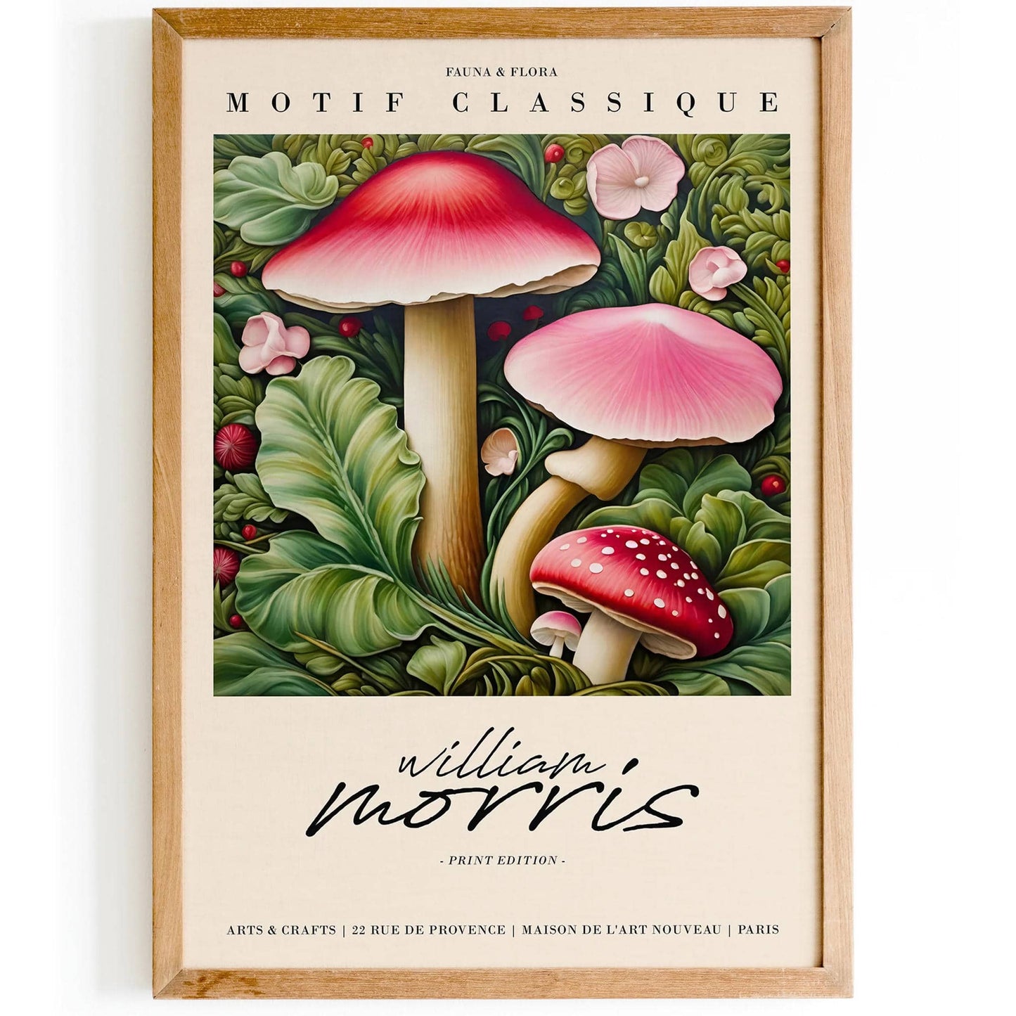 W. Morris Forest Mushrooms Wall Art 2024 - HypeSheriff
