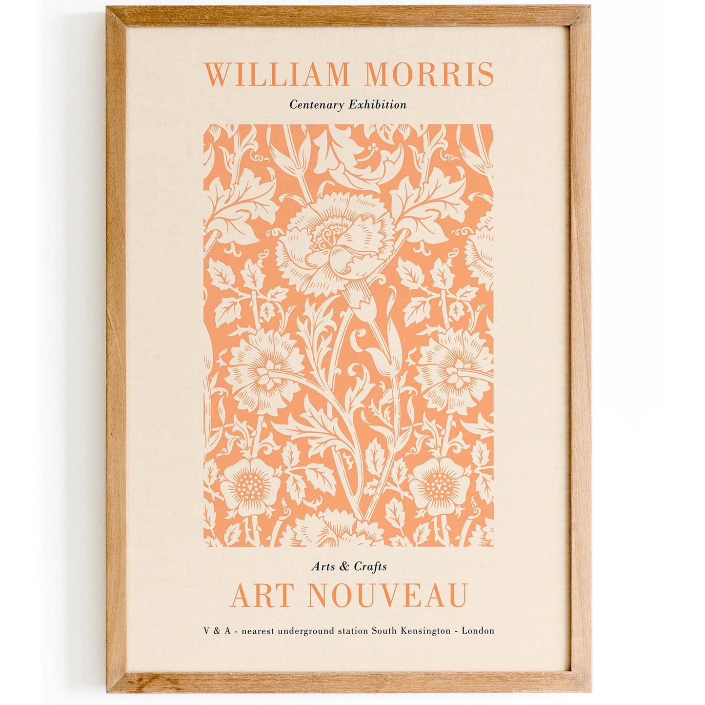 William Morris Exhibition Peach Fuzz Poster - HypeSheriff