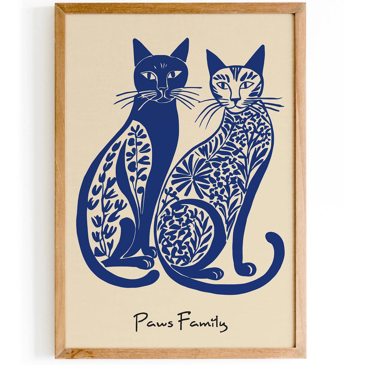 Paws Family Blue Cats Poster - HypeSheriff