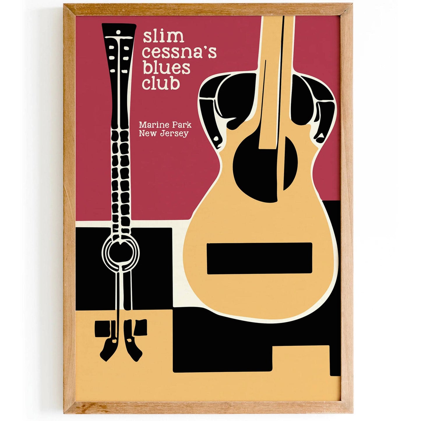 Blues Club New Jersey Retro Poster - HypeSheriff