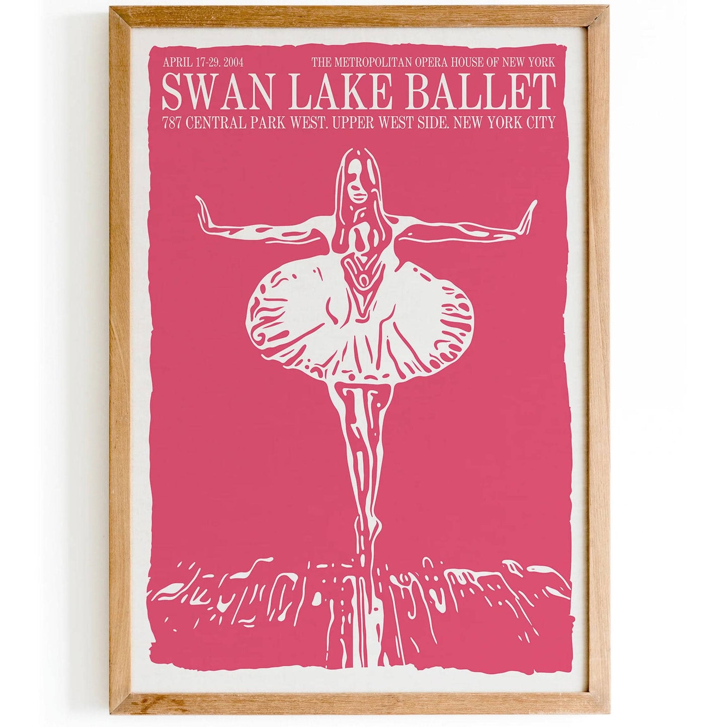 Swan Lake Ballet Performance Poster