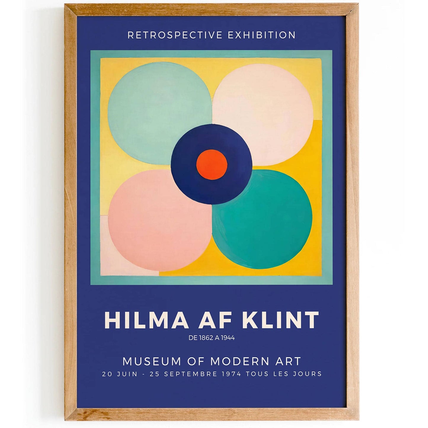 Homage to Hilma af Klint Blue Abstract Print - HypeSheriff