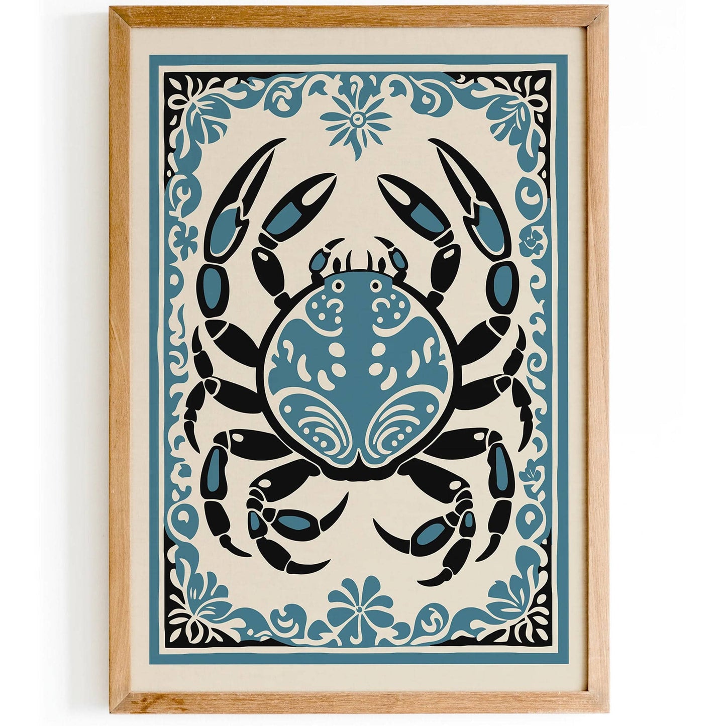 Elcectic Crab Kitchen Rococo Art Print