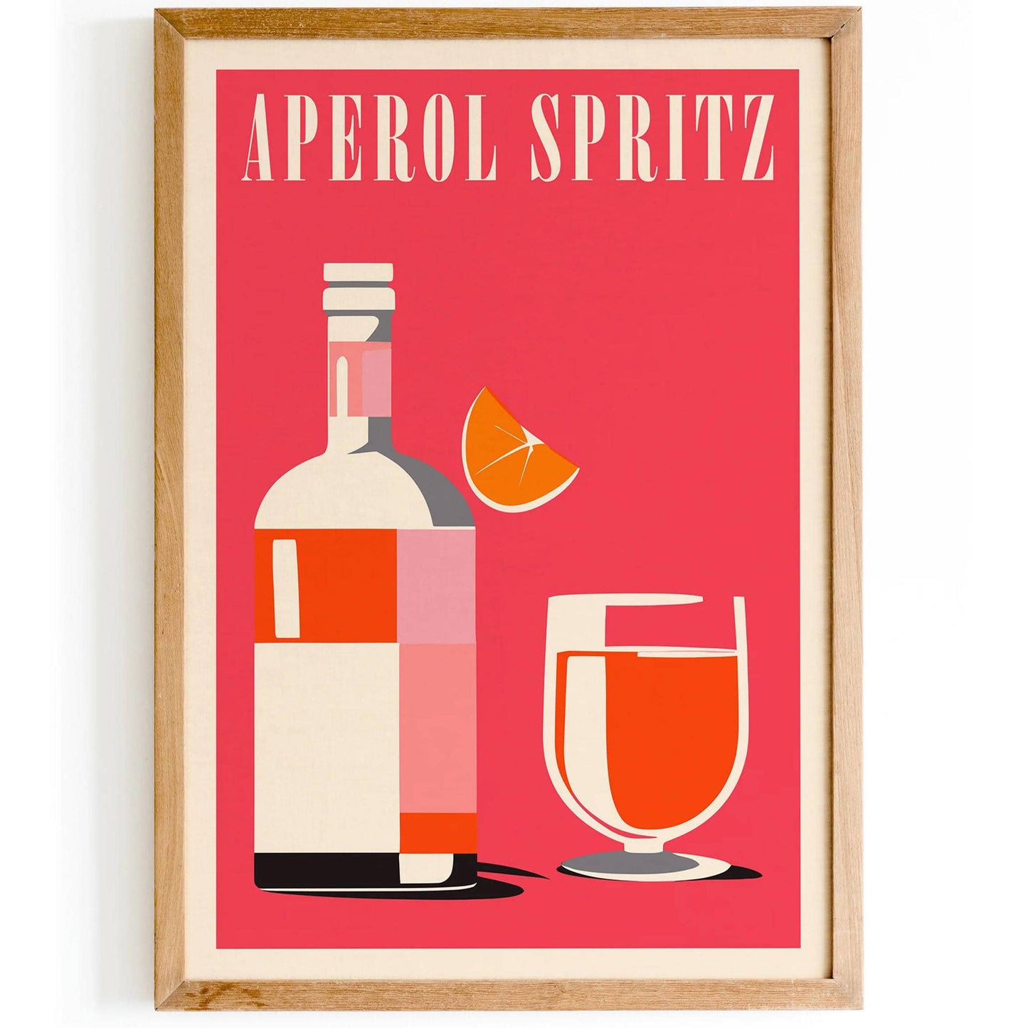 Aperol Spritz Drink Minimal Poster - HypeSheriff